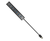 Axagon HUE-SA7BP, 7x USB 5Gbps ALU CHARGING hub, kabel USB-A 40cm - 1353433 - zdjęcie 4
